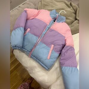 ASOS pastel puffer jacket XS